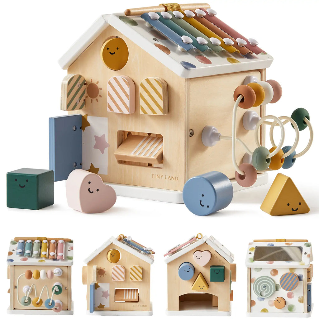 Tiny Land® Cottage Activity Cube – Morandi