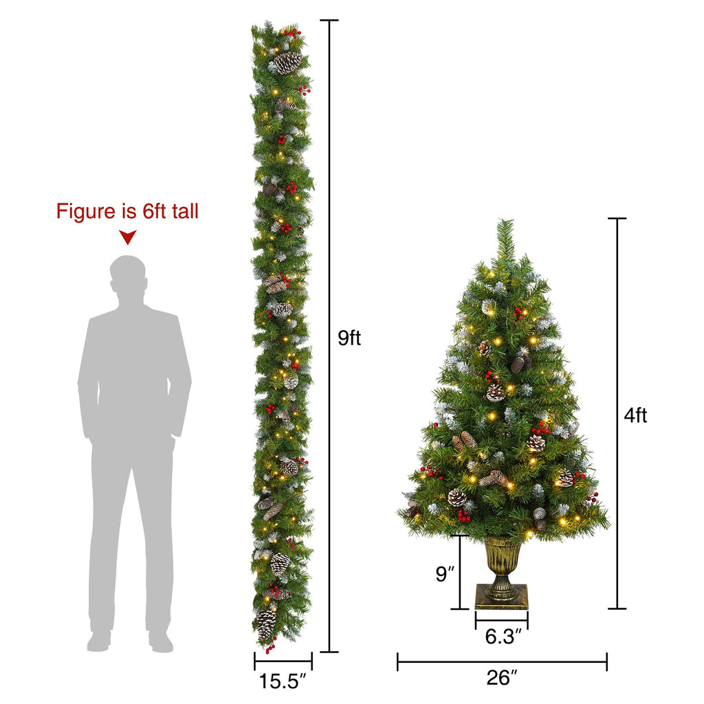 Pre – Lit Christmas Tree Artificial Christmas 3 – Piece Set