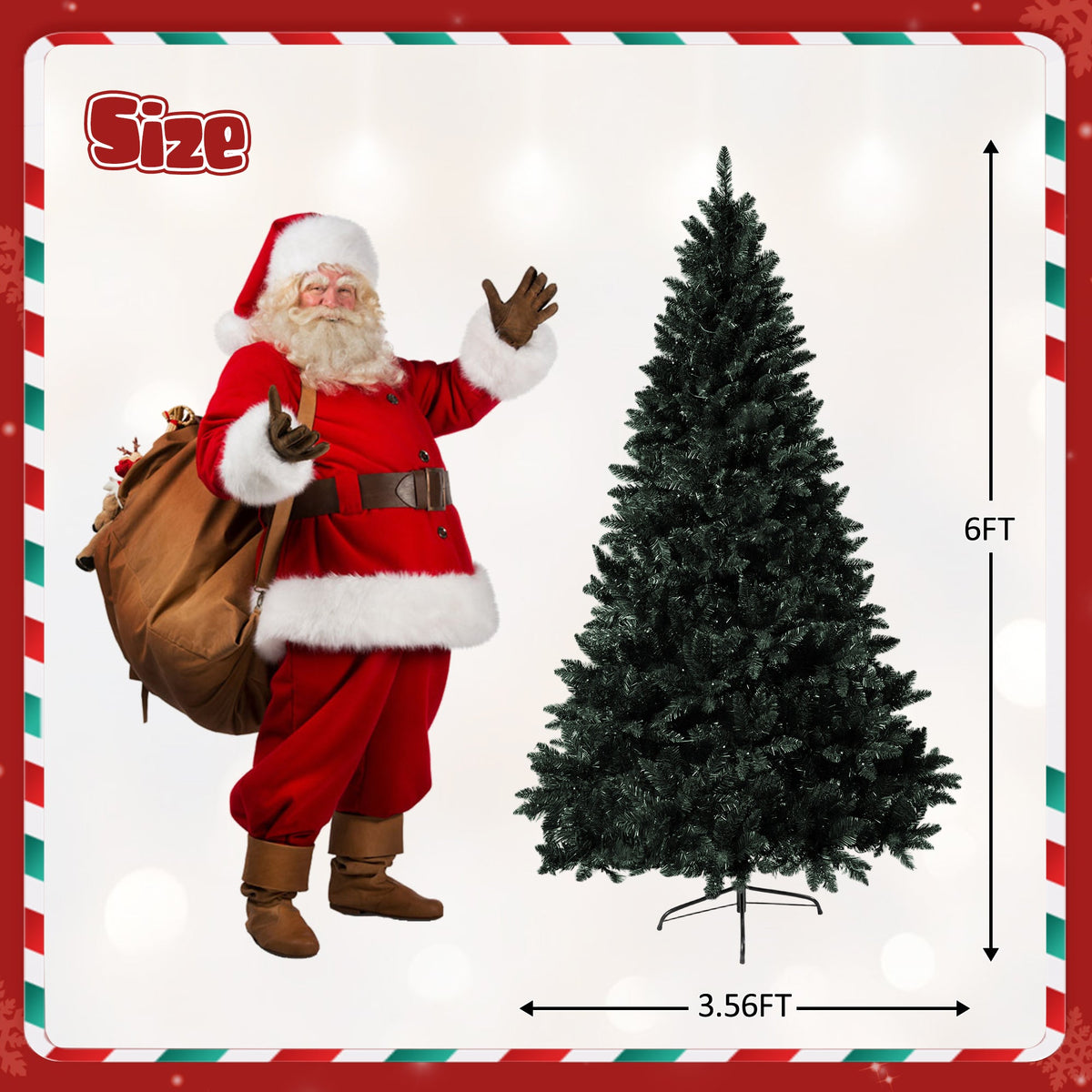 6FT Pre – Lit Christmas Tree