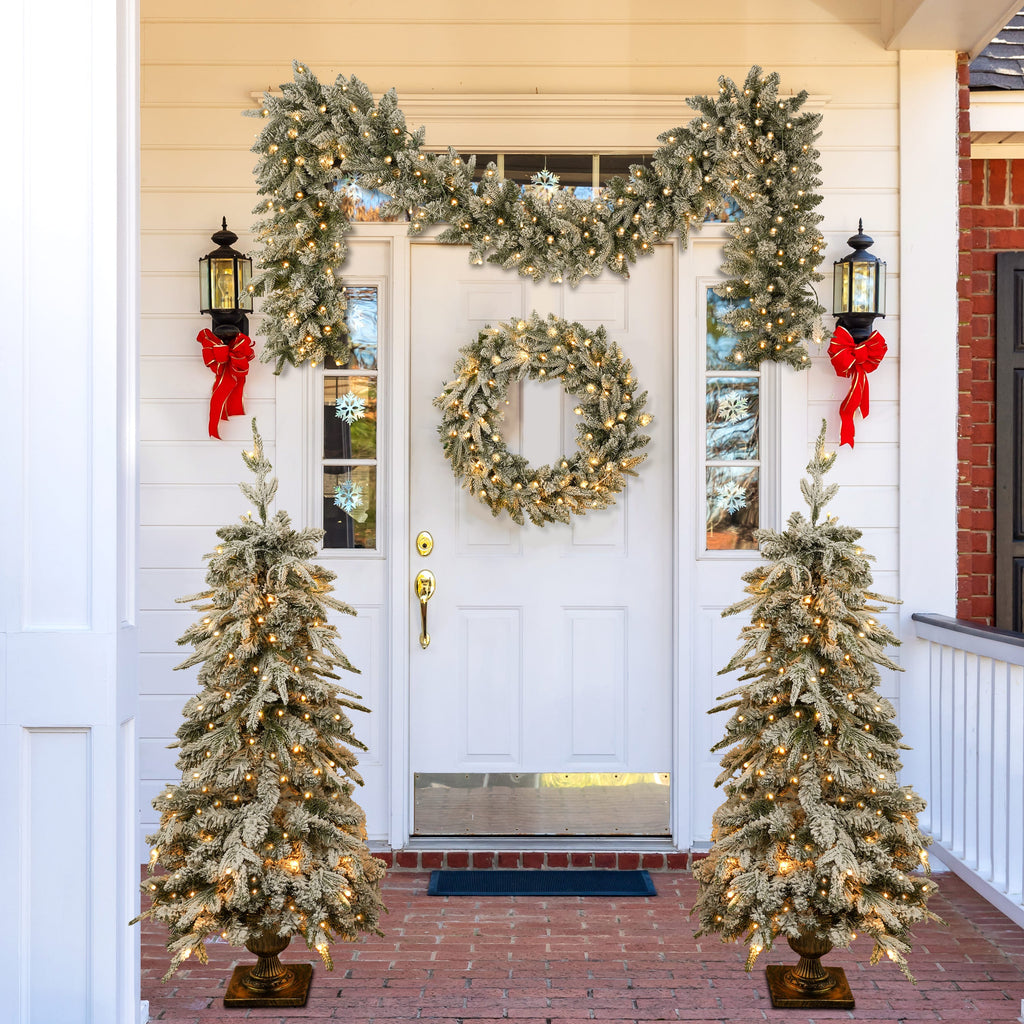 Pre – lit Christmas Artificial Tree 4 – Piece Set