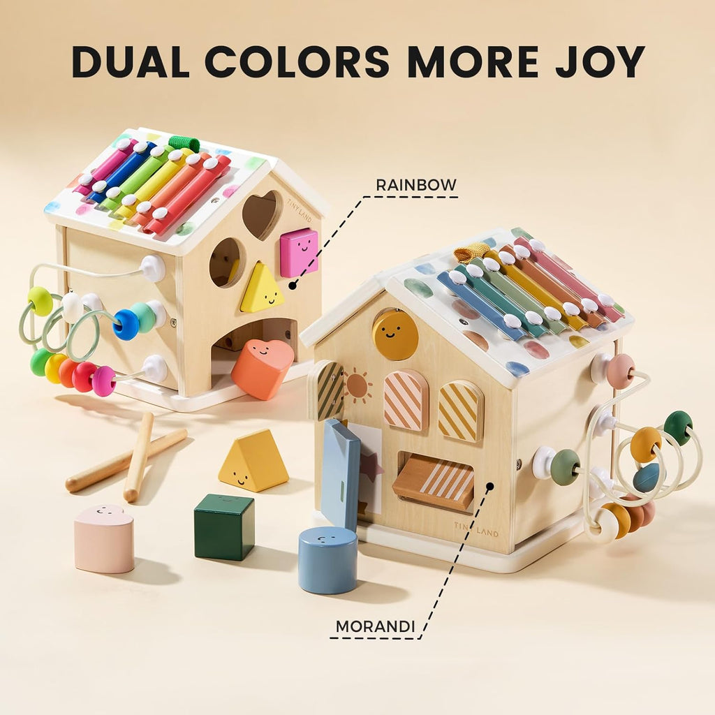 Tiny Land® Cottage Activity Cube – Rainbow