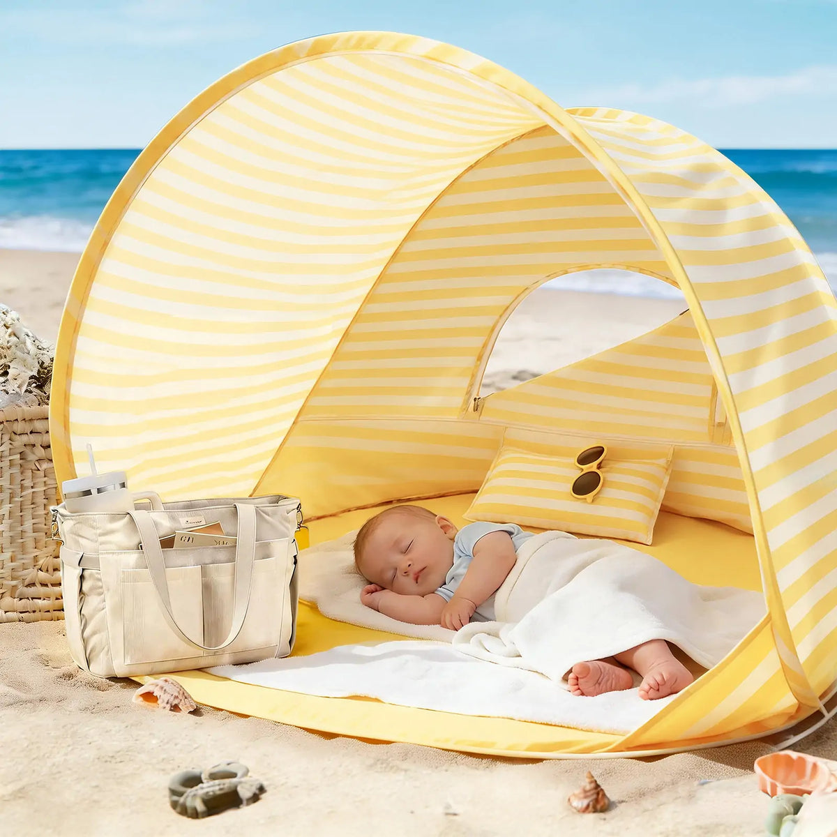 Tiny Land® One – Stop Beach Toy & Tent Set