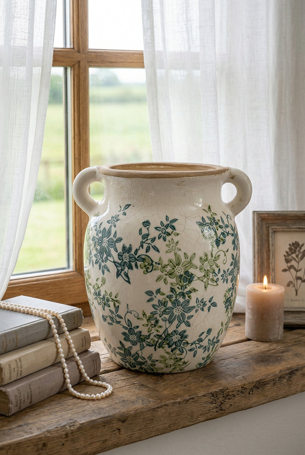 Floral Twin – Handle Vase
