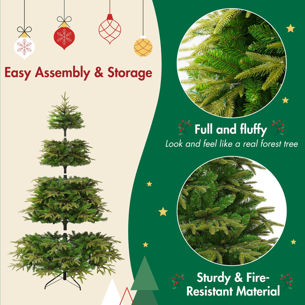 7.5FT Premium Life – Like Full Flocked Christmas Tree