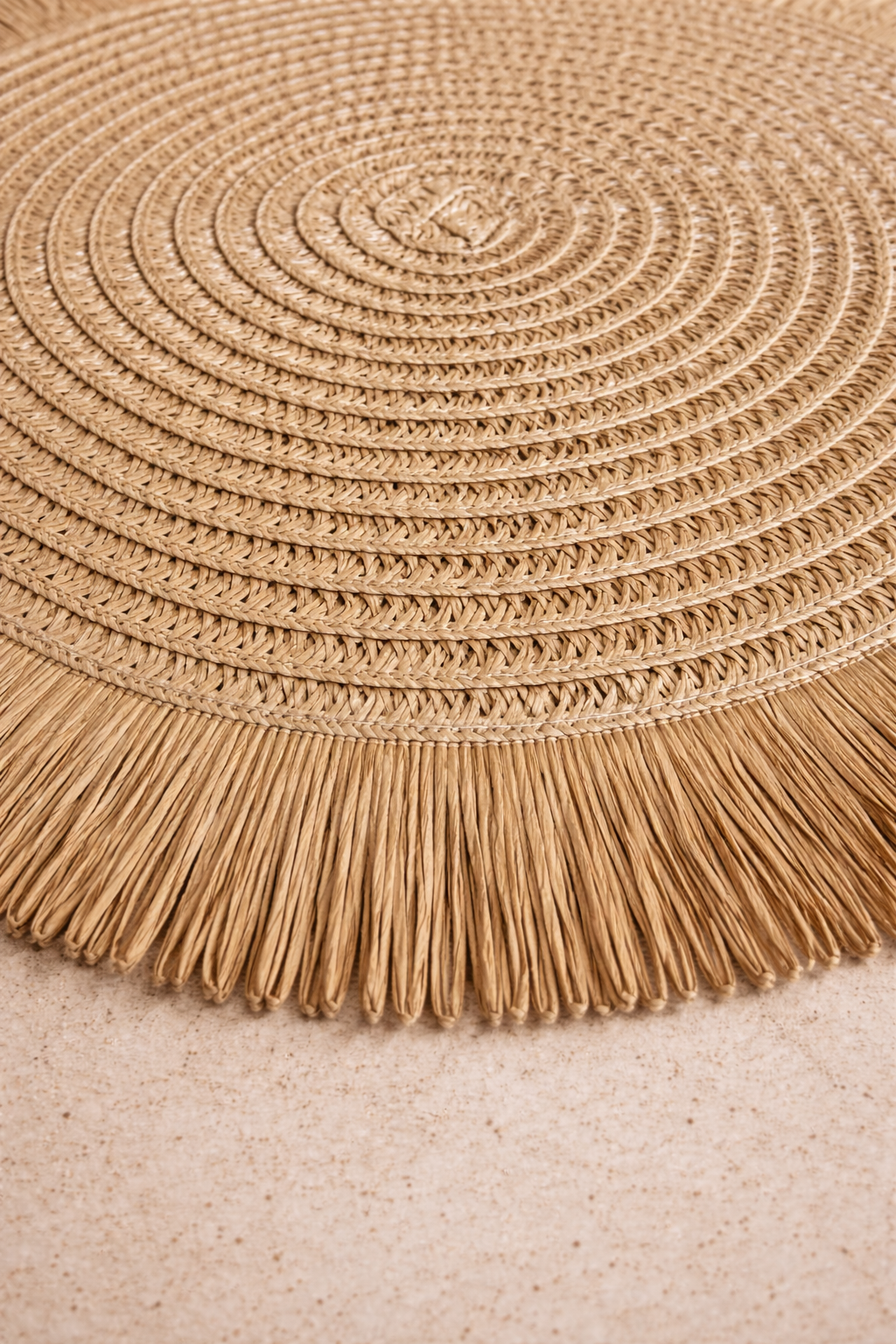 Santorini Straw Fringe Placemats – 15"