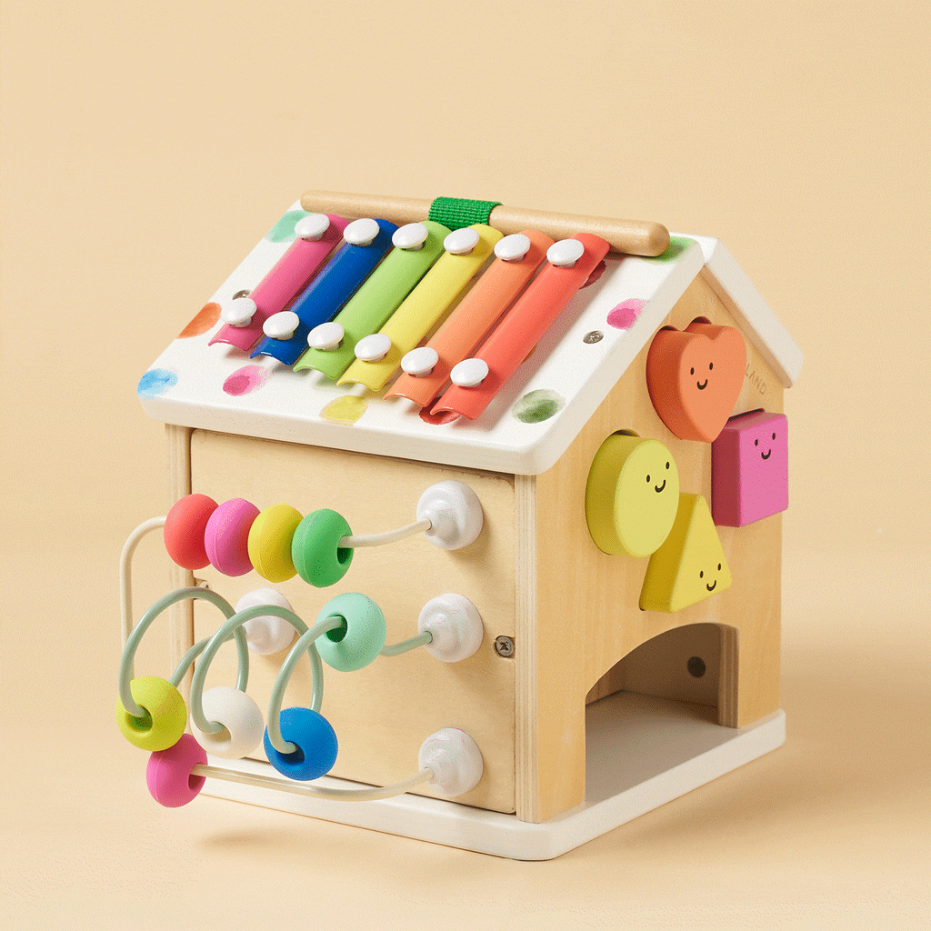 Brain & Hands Playset – Montessori Box (4 – 6 Months) + Activity Cube