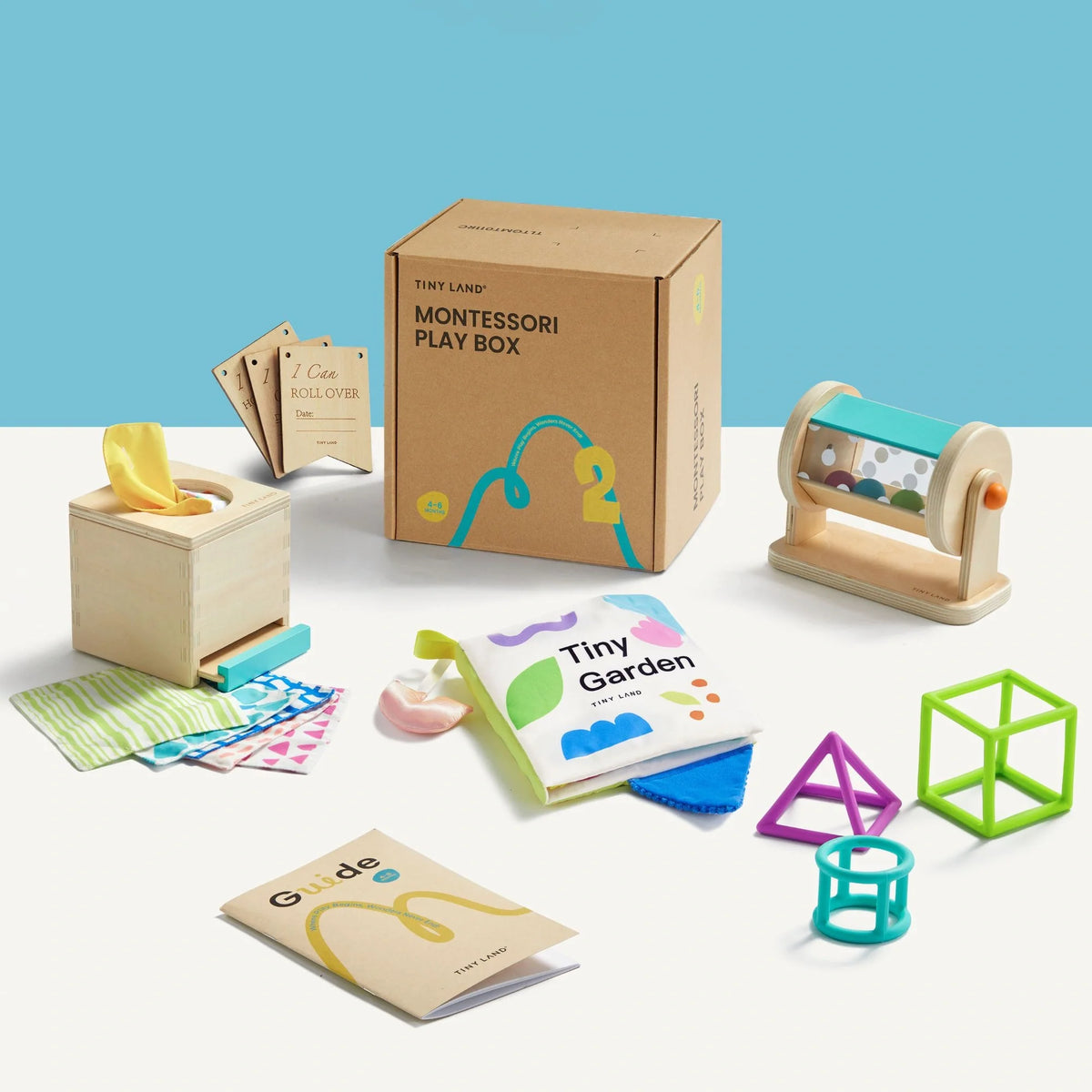 Brain & Hands Playset – Montessori Box (4 – 6 Months) + Activity Cube