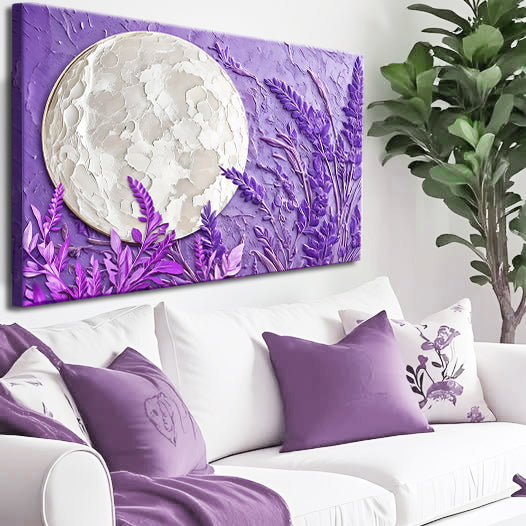 3D Lavander Moon Wall Art