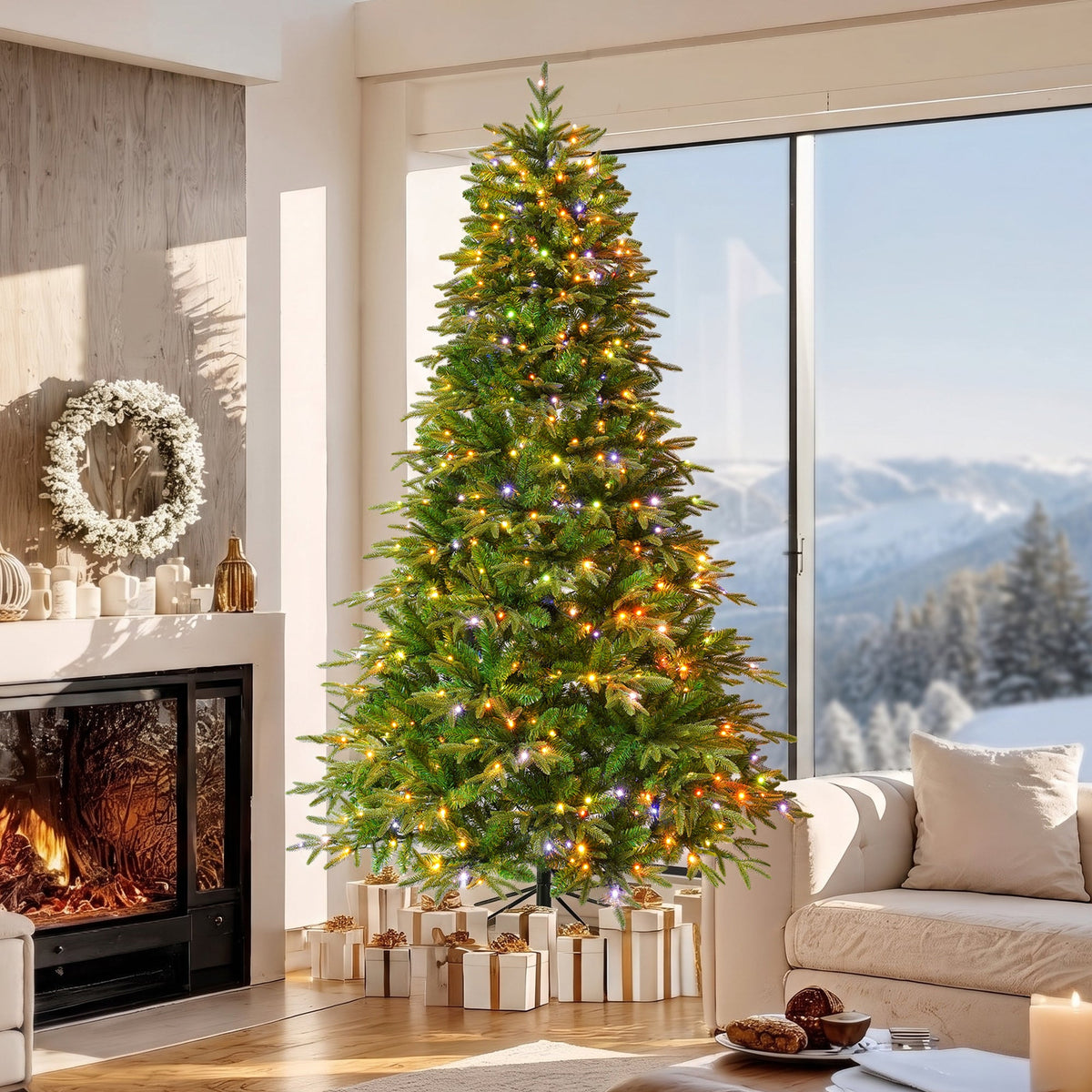 7.5FT Premium Life – Like Full Flocked Christmas Tree