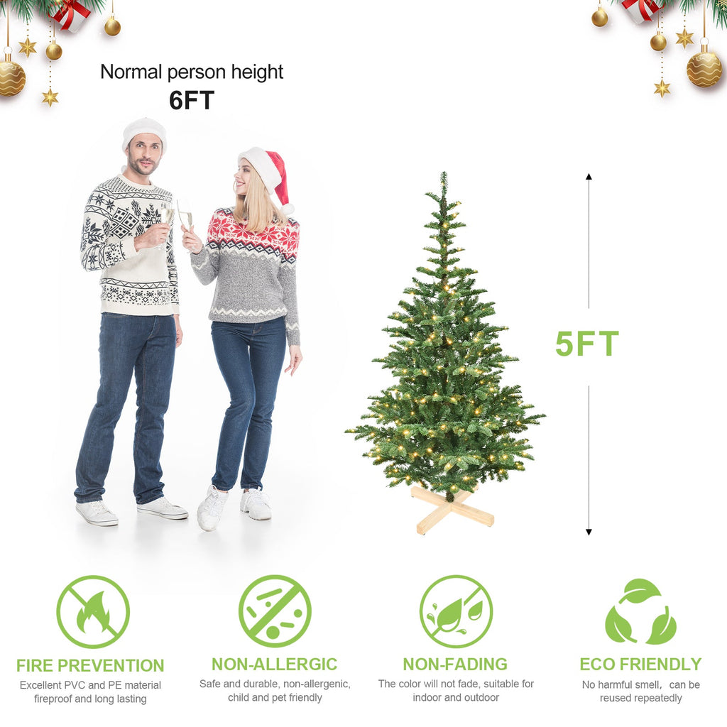 7ft Pre – Lit Christmas Tree with 400 Warm White LED Lights