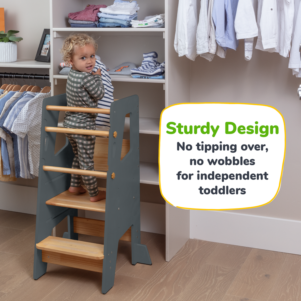 Montessori Toddler Tower – Adjustable Kitchen Stool Helper