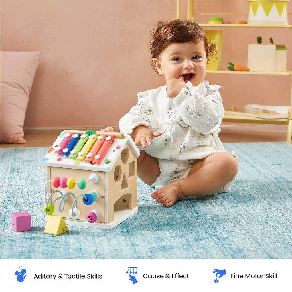 Tiny Land® Cottage Activity Cube – Rainbow