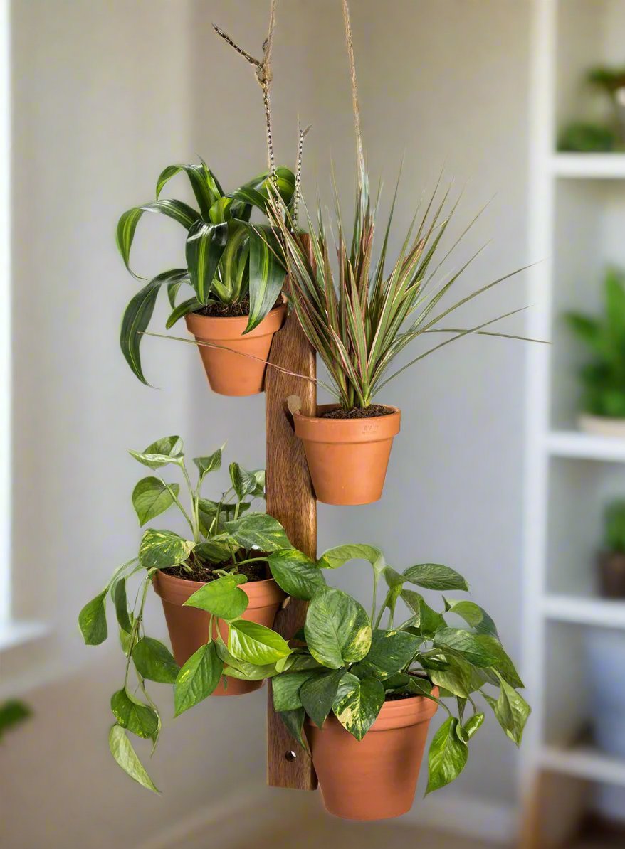 6 Pot Hanging Plant Holder – 3 piece set