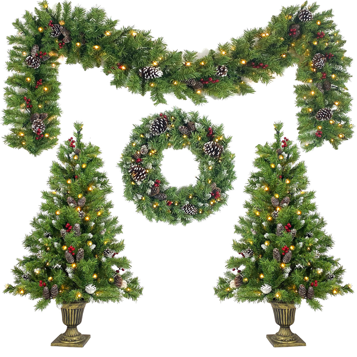 Pre – lit Christmas Tree Artificial Christmas 4 – Piece Set