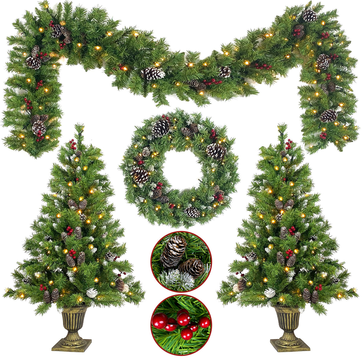 Pre – lit Christmas Tree Artificial Christmas 4 – Piece Set