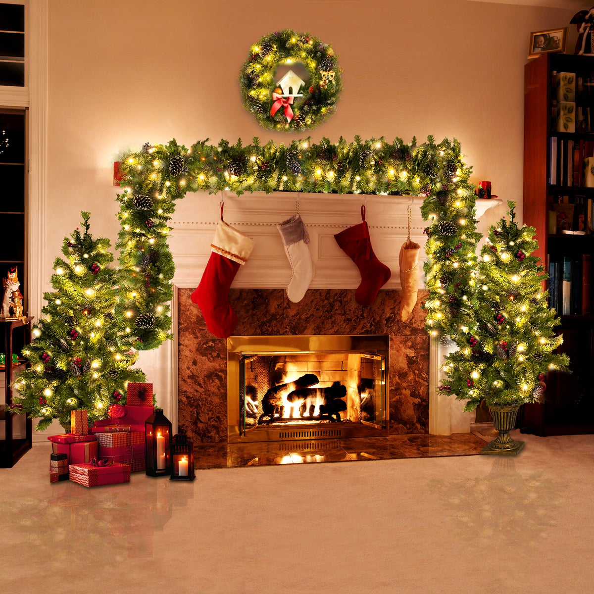 Pre – lit Christmas Tree Artificial Christmas 4 – Piece Set