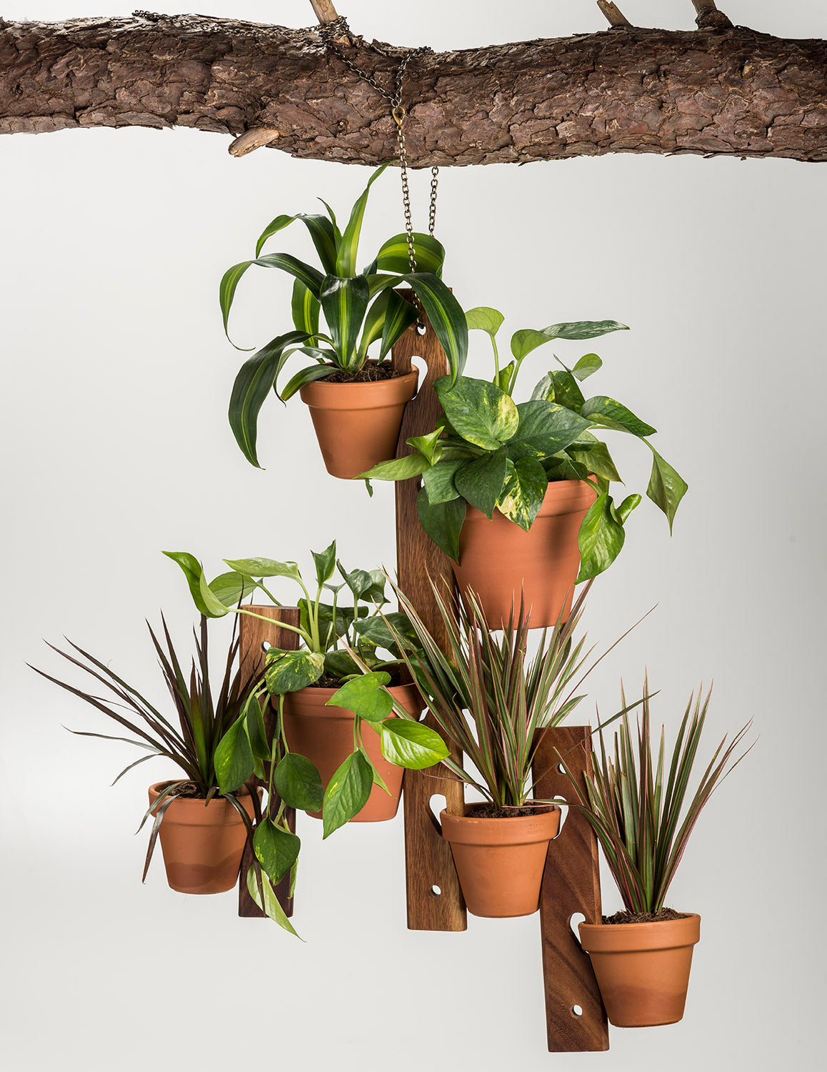 6 Pot Hanging Plant Holder – 3 piece set