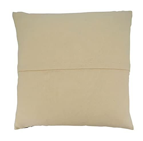 Fennco Styles Woven Striped Decorative Cotton Throw Pillow 20" W x 20" L – Natural Textured Cushion for Home, Couch, Bed