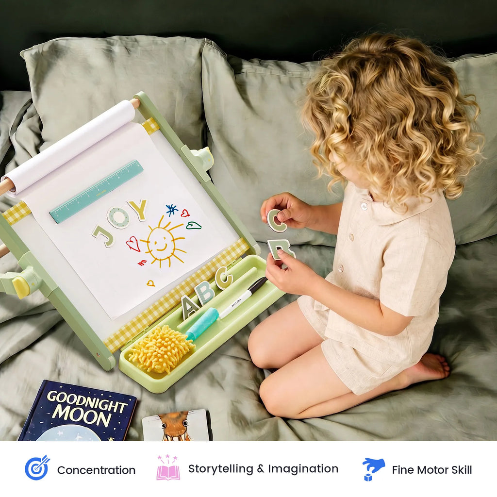 Tiny Land® Double – Sided Magnetic Tabletop Easel
