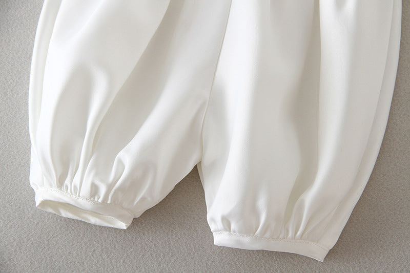 Boy's White Full Moon Full Year Wine Suit With Hat Dress Two – piece Set