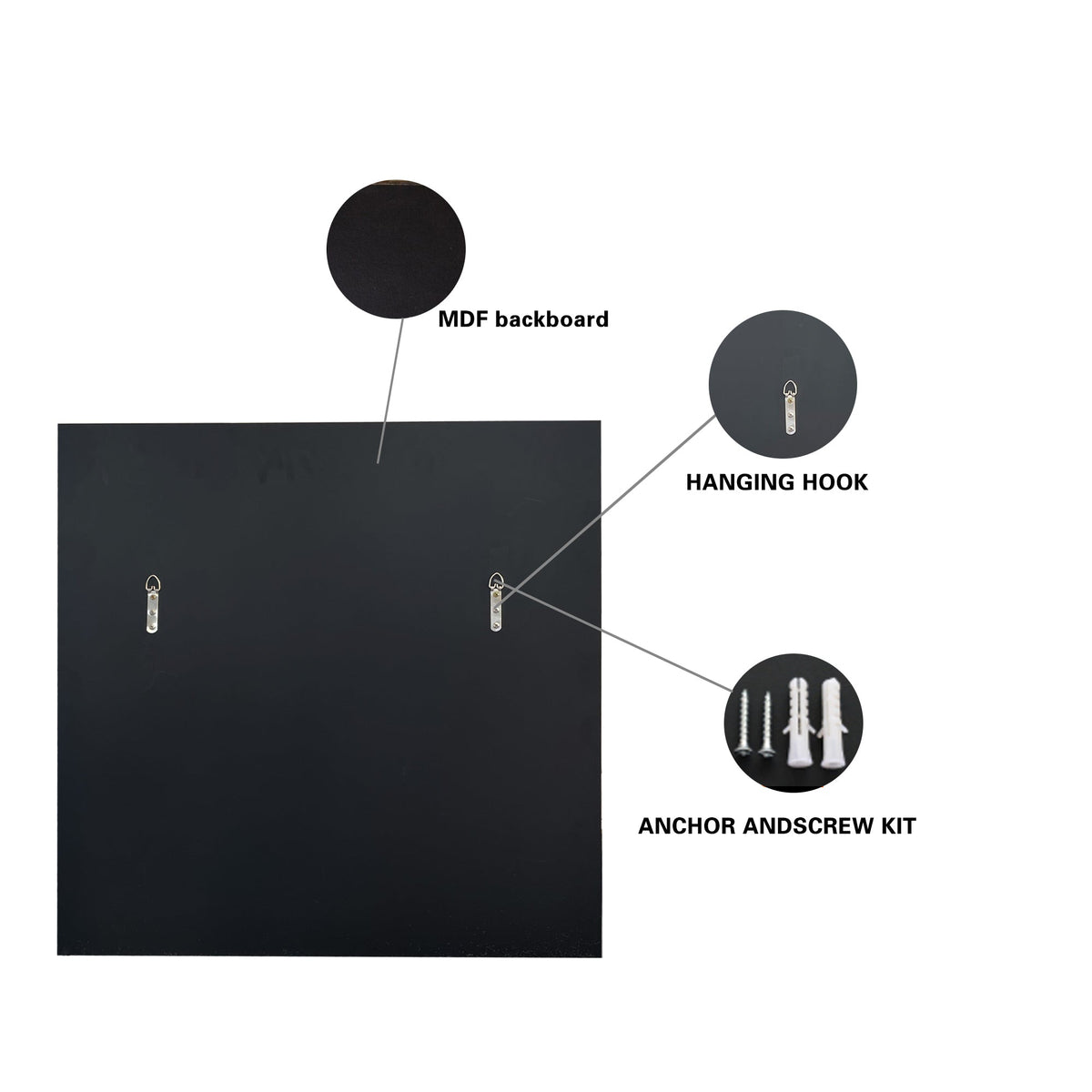 3D Mirror Wall Decor – Beveled Glass Large Square Wall Mirror