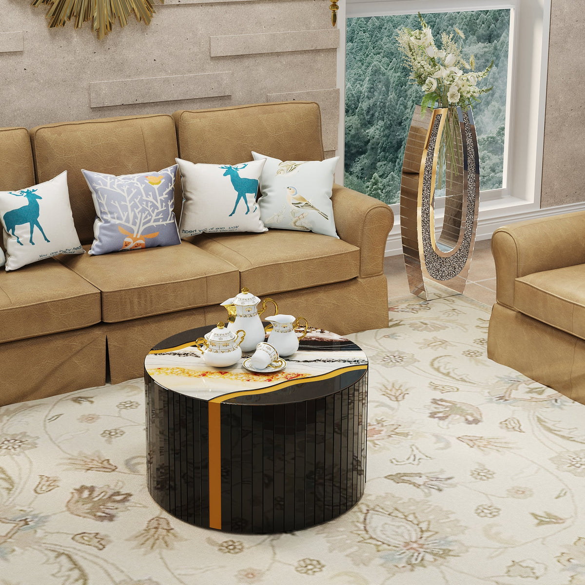 U – Shaped Tall Decorative Floor Vase