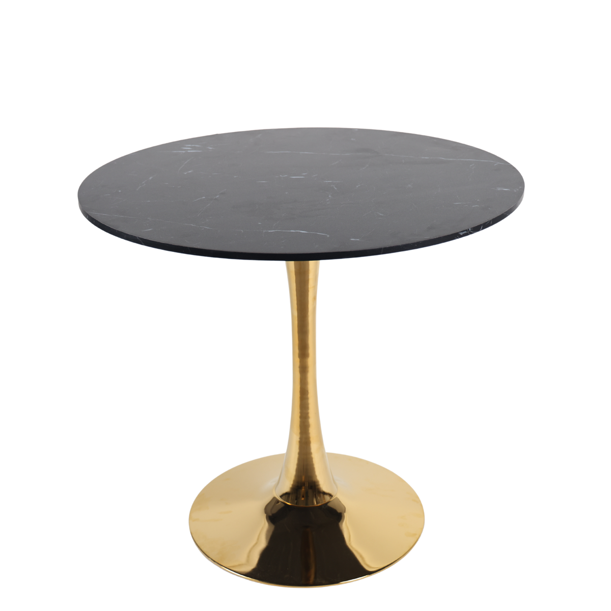 Mid – Century Tulip Dining Table with Black Marble Top
