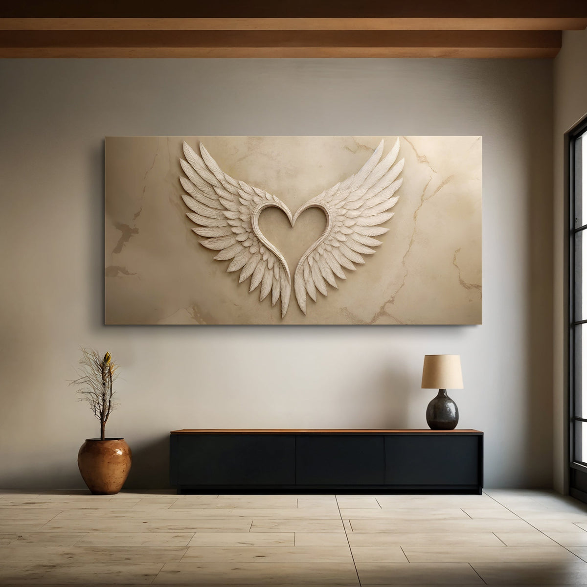 Wings Of Love Abstract Wall Art
