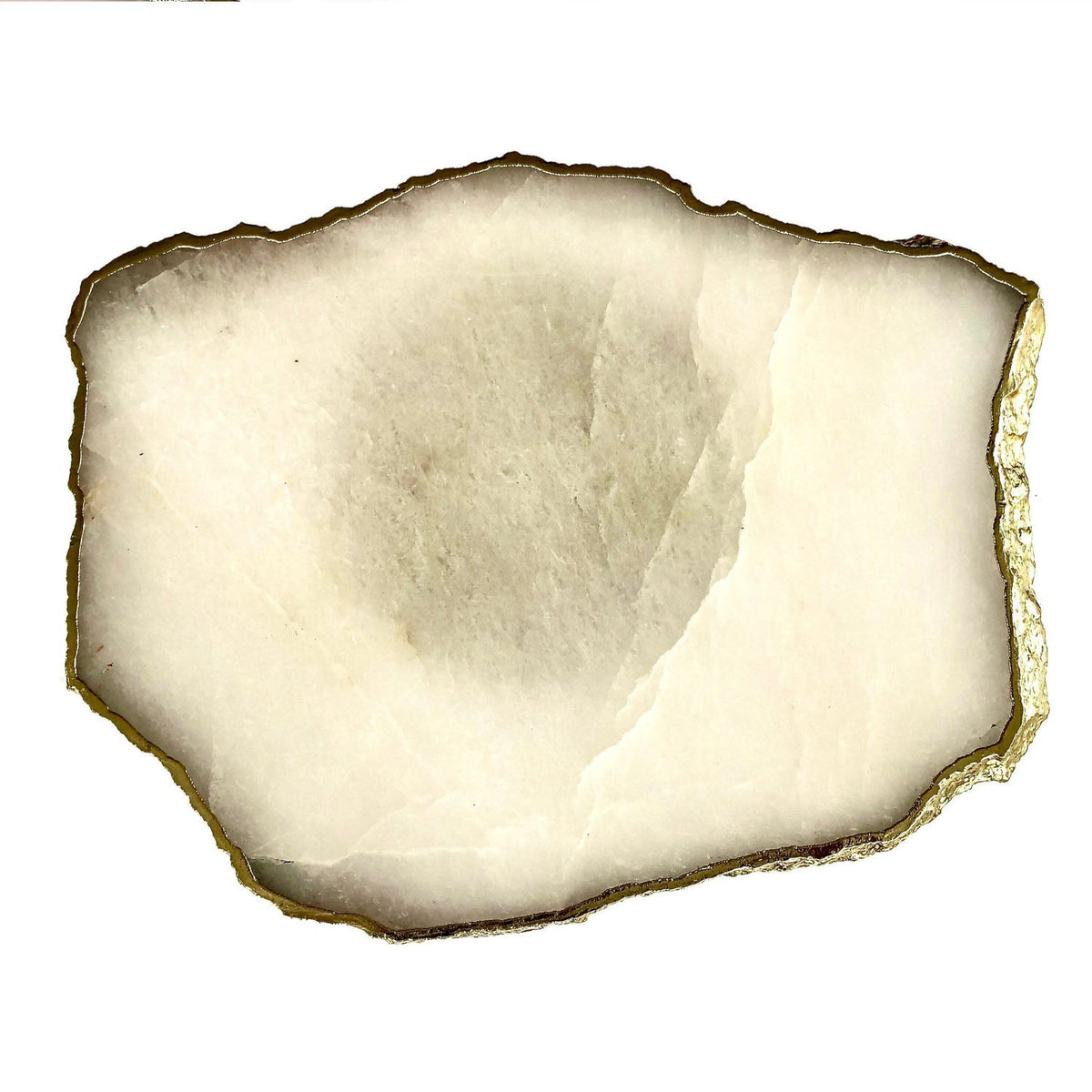Small White Agate/Single Piece/Crystal/Gemstone/Quartz Organic Edge