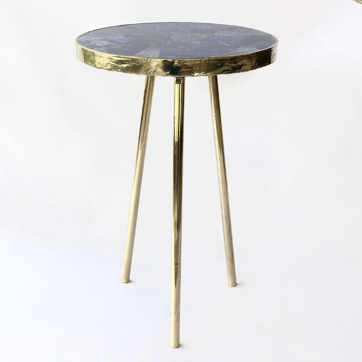 Lapis Lazuli Round Coffee/Side Table/*options silver and rose gold