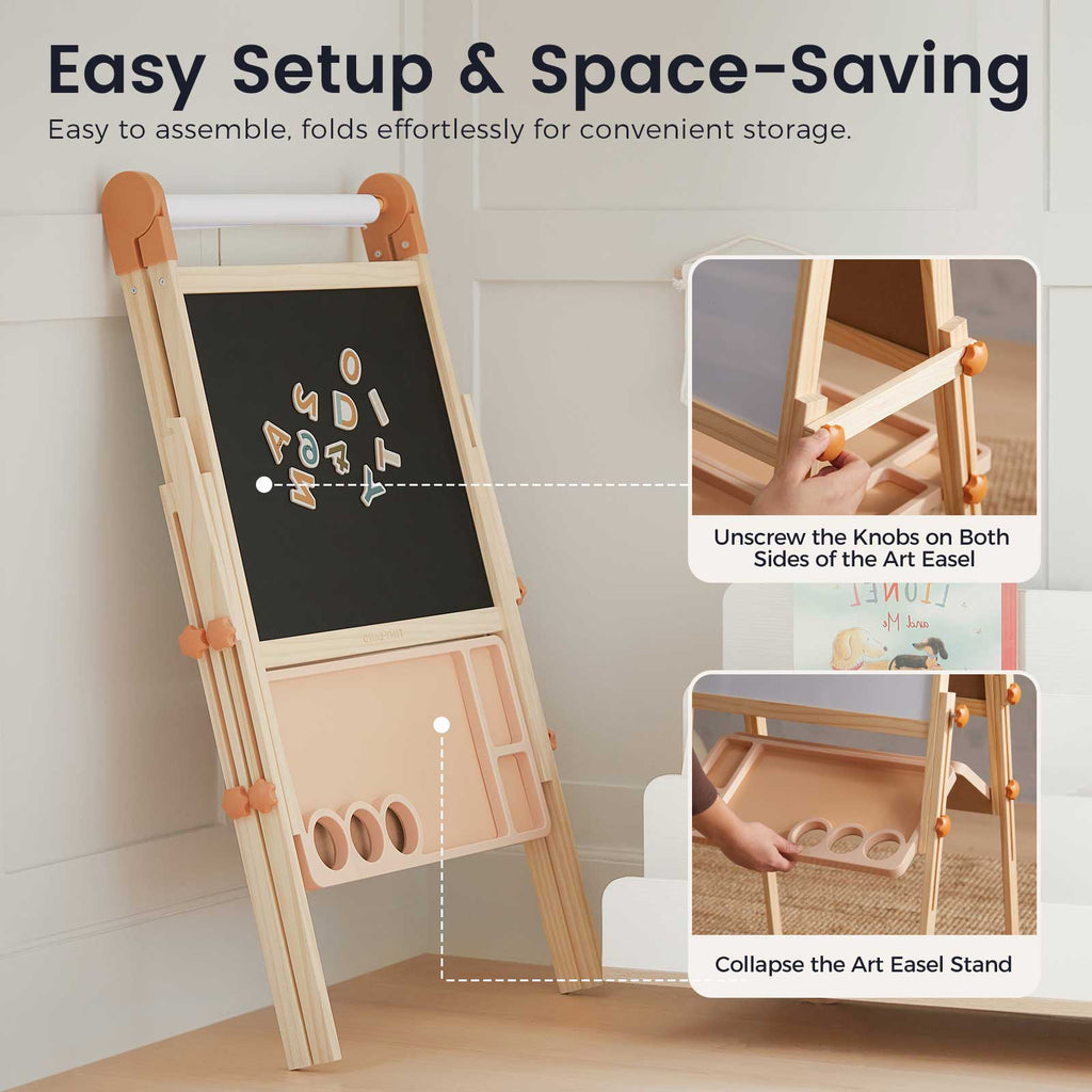Tiny Land® Caramel Magnitales Easel for Kids