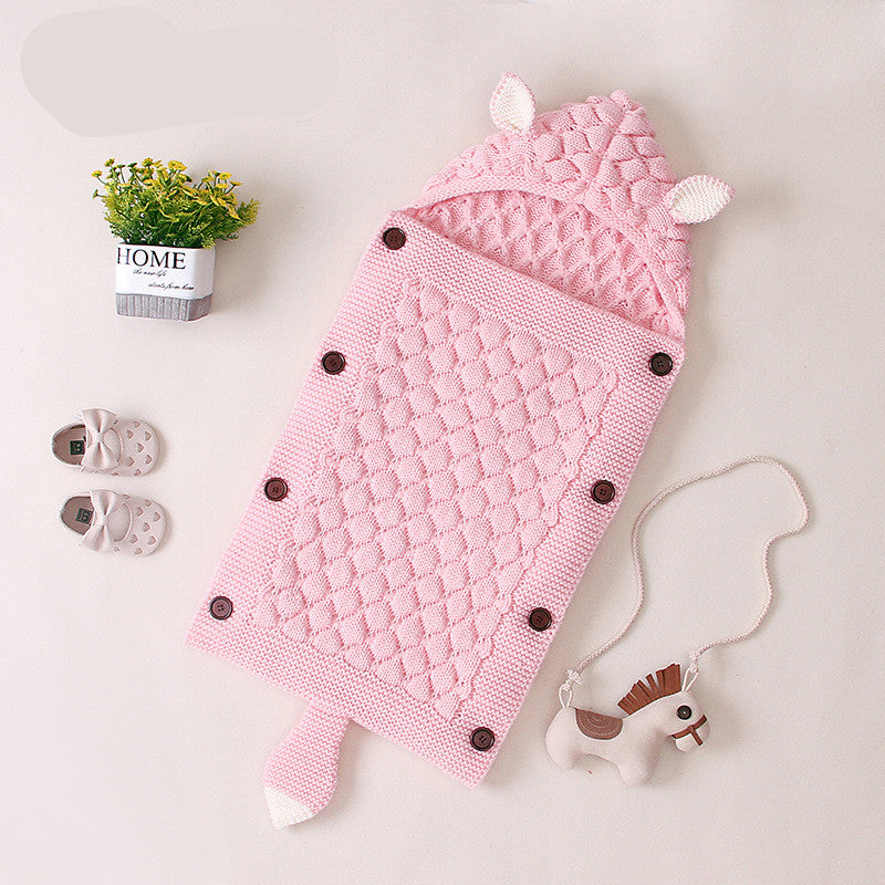 Pure Color Newborn Envelope Anti – kick Swaddling Blanket