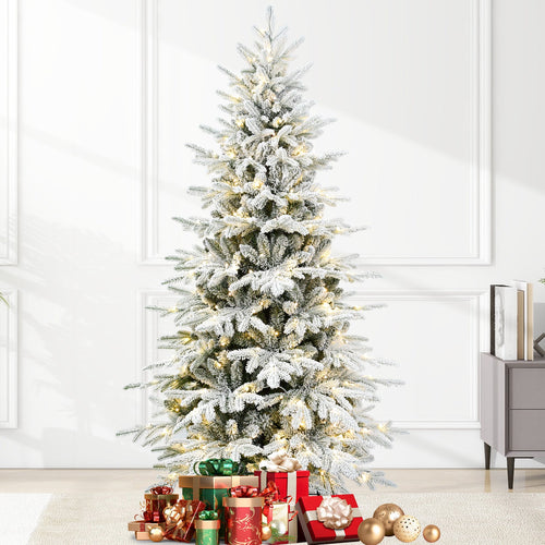 6FT PE+PVC Flocked Artificial Christmas Tree