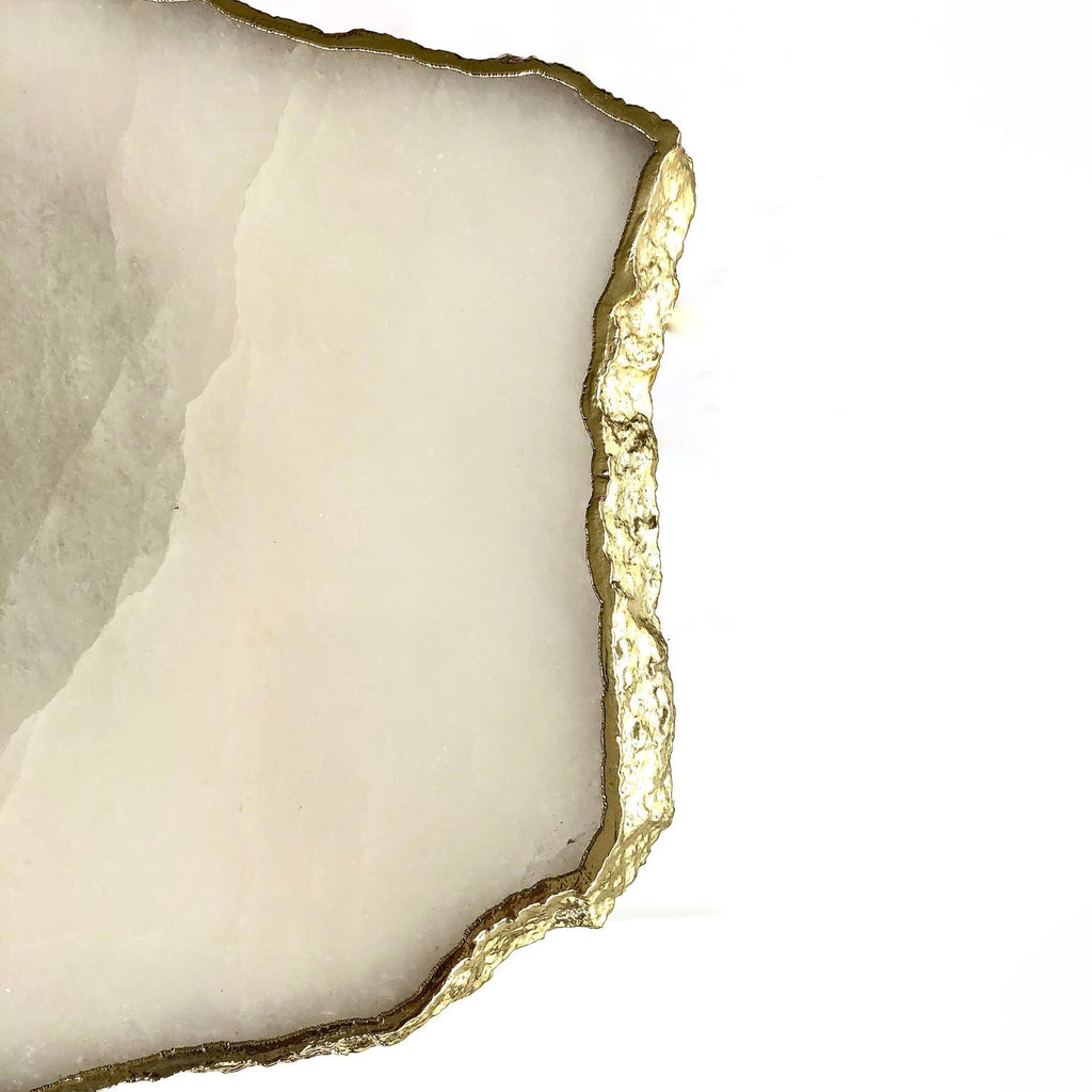 Small White Agate/Single Piece/Crystal/Gemstone/Quartz Organic Edge