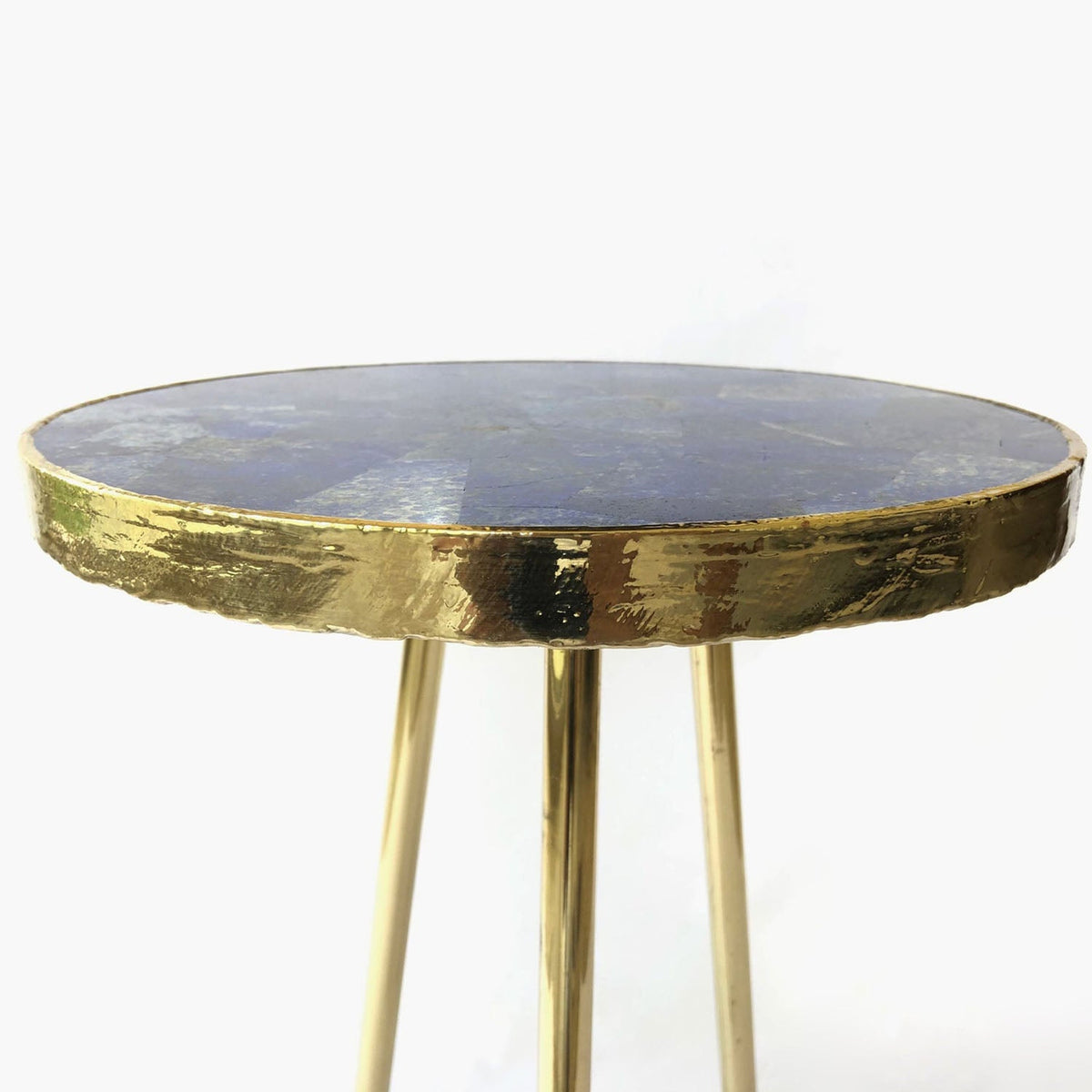 Lapis Lazuli Round Coffee/Side Table/*options silver and rose gold