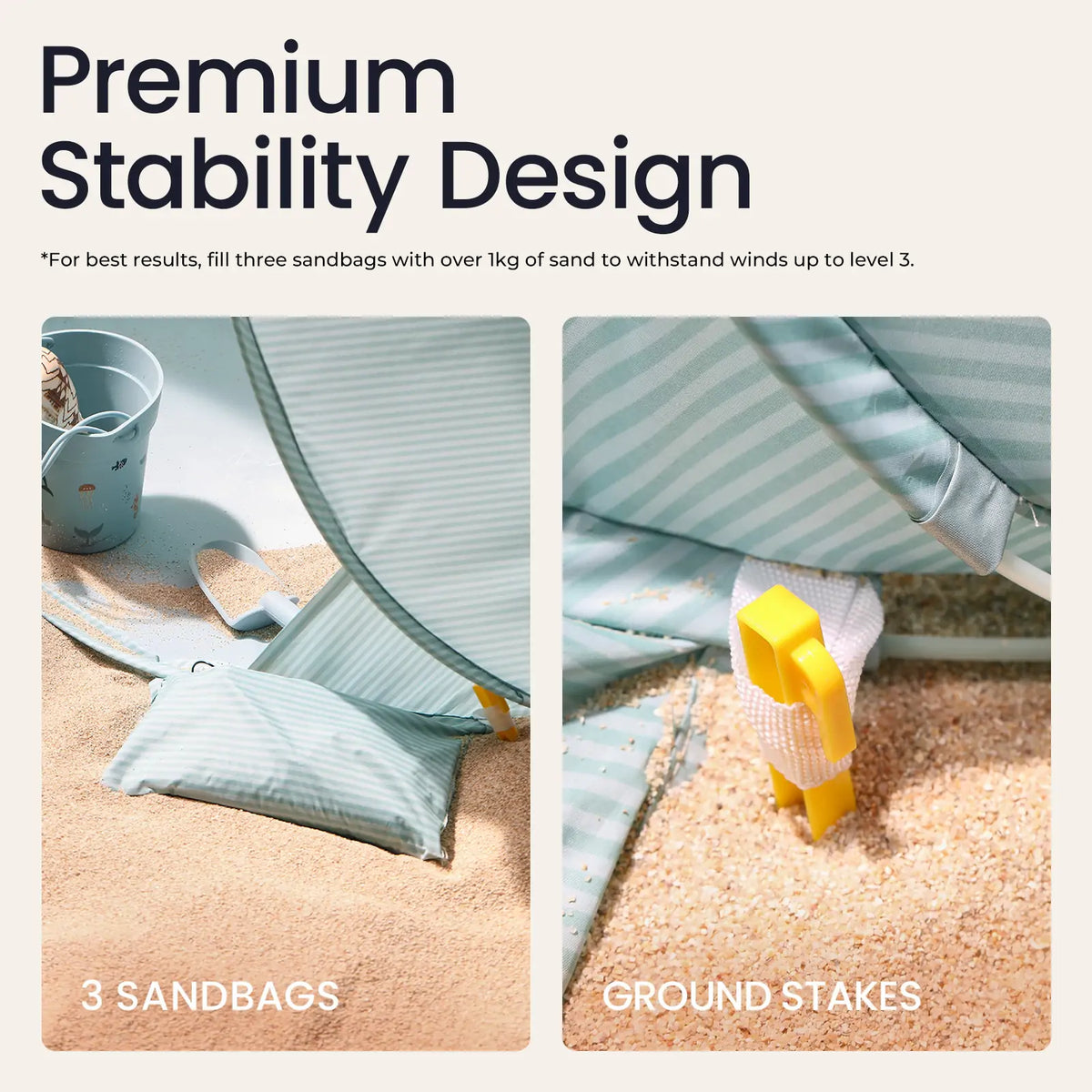 Tiny Land® One – Stop Beach Toy & Tent Set
