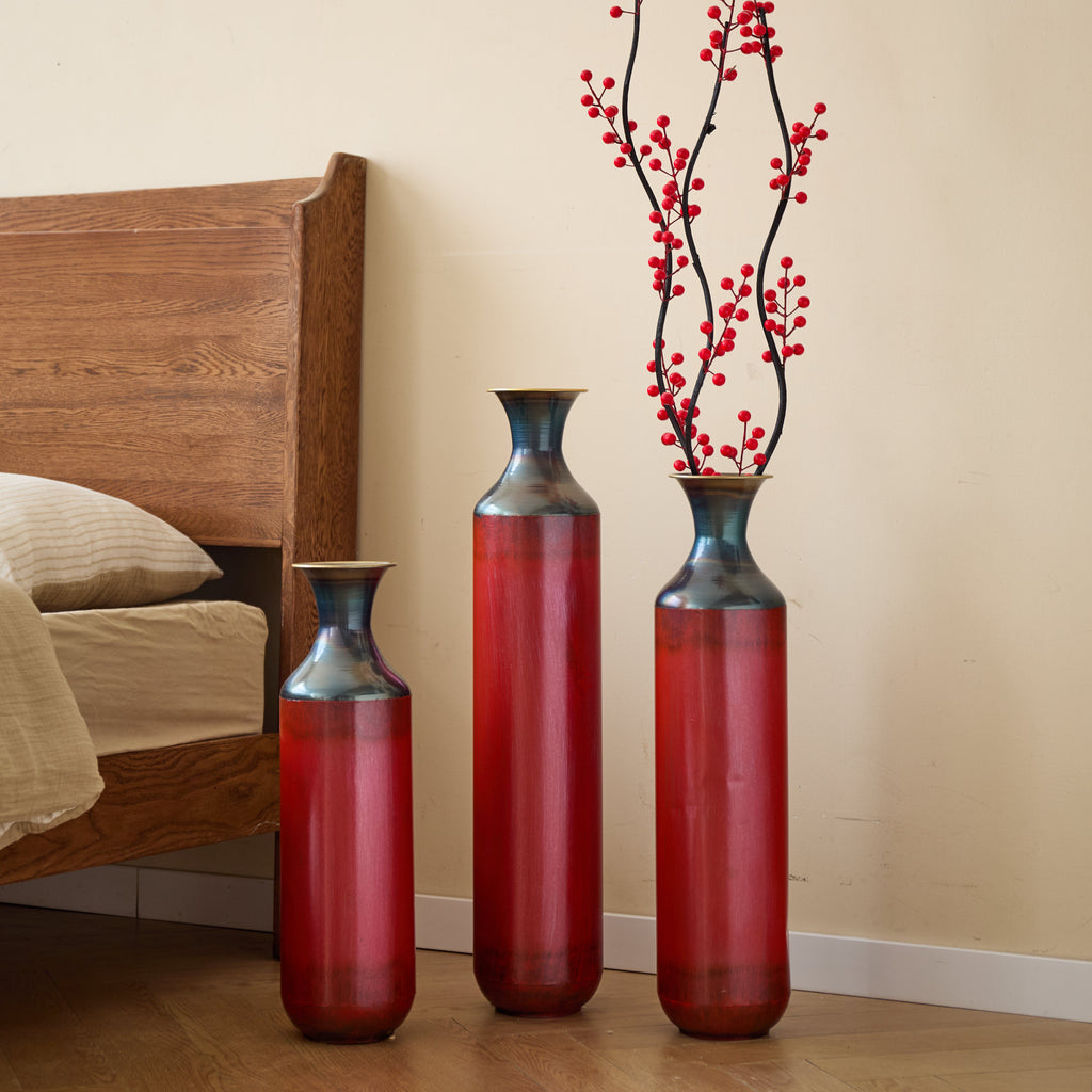 Artisanal Fire – Finished Metal Vases, Set of 3