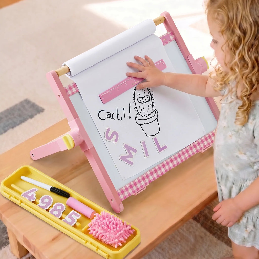Tiny Land® Double – Sided Magnetic Tabletop Easel