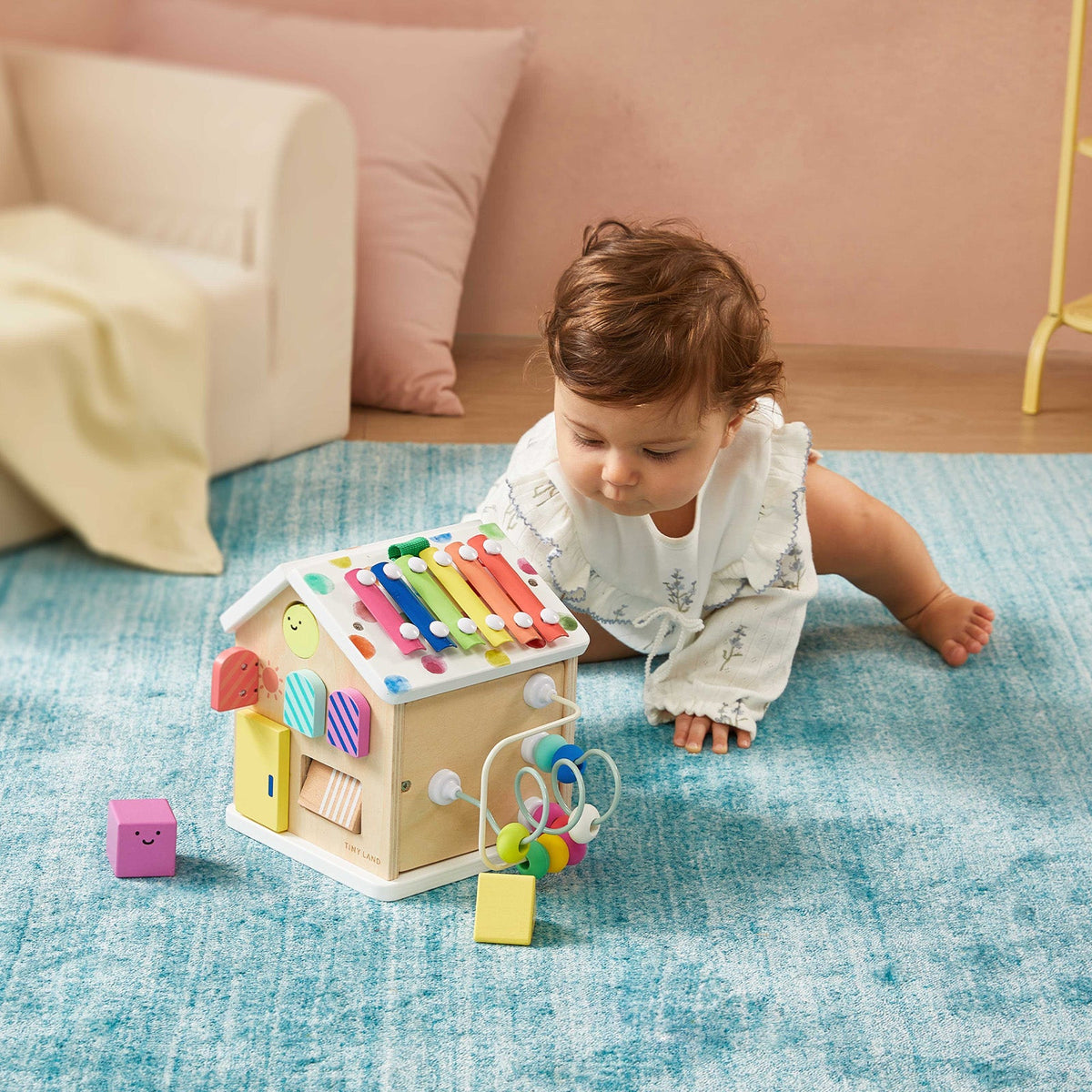 Brain & Hands Playset – Montessori Box (4 – 6 Months) + Activity Cube
