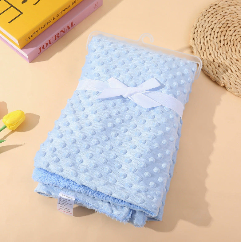Soft Double – layered Thermal Blanket Textured Puffed Surface