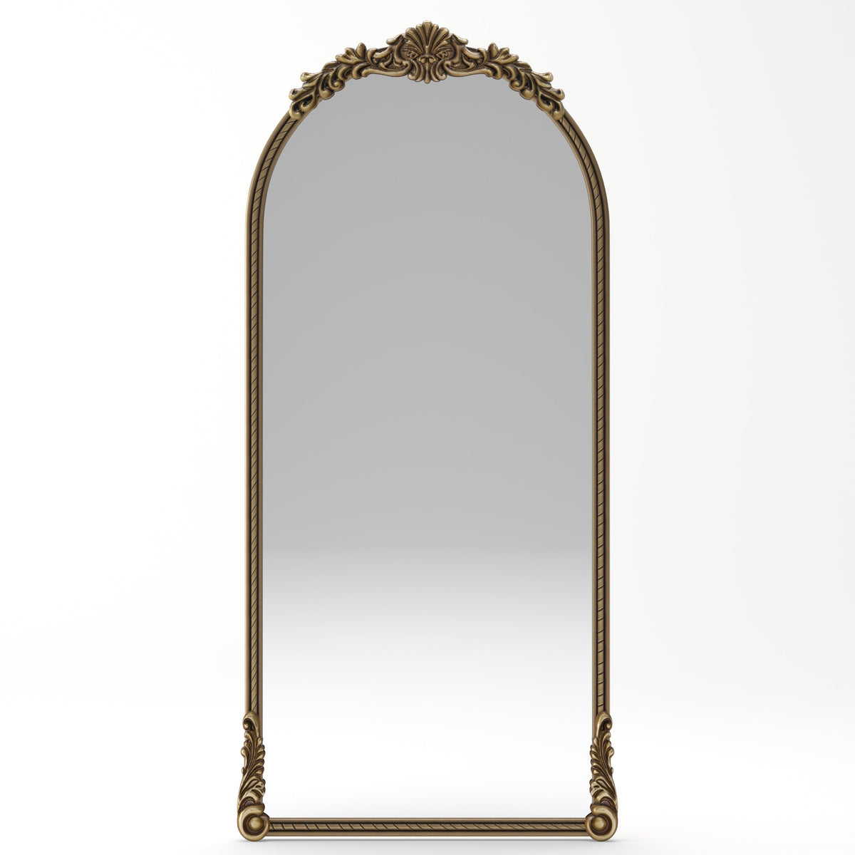 Full – Length Mirror – Ornate Wood Frame Antique Gold 33.07" x 73.03"