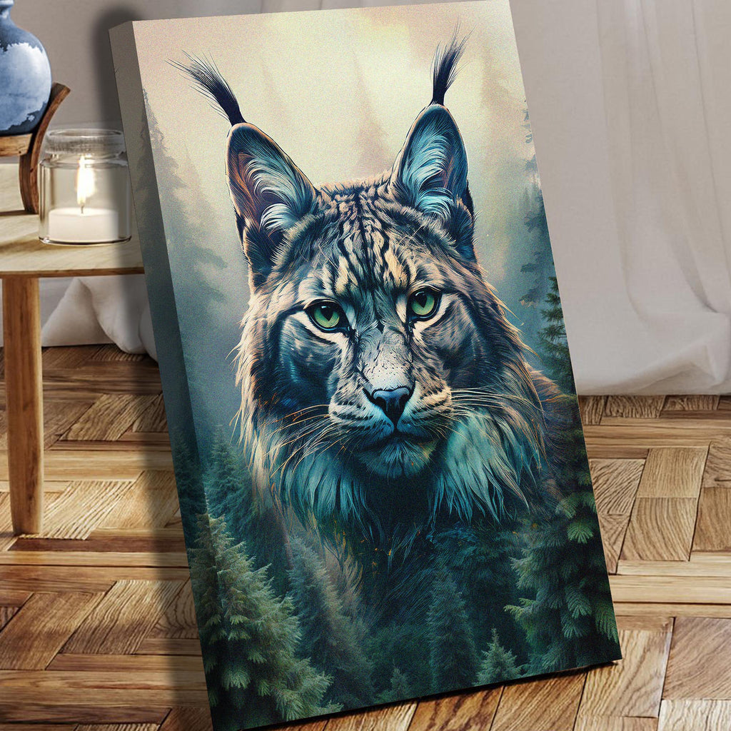 Lynx Double Exposure Wall Art