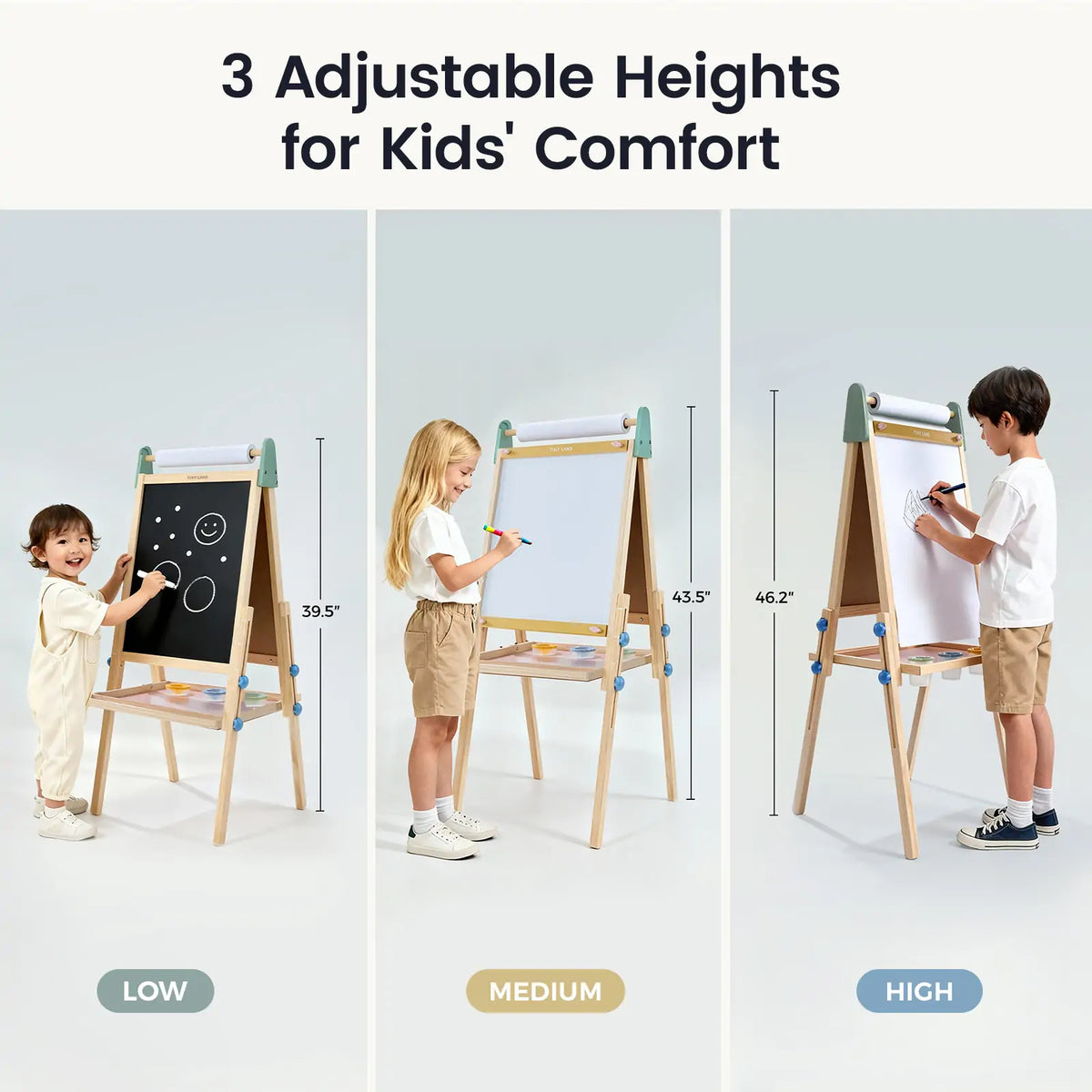Tiny Land® 3 – in – 1 Art Easel for Kids