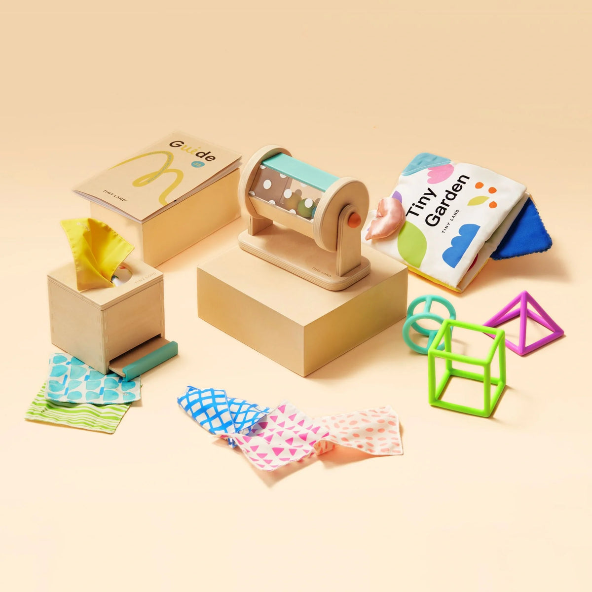 Brain & Hands Playset – Montessori Box (4 – 6 Months) + Activity Cube