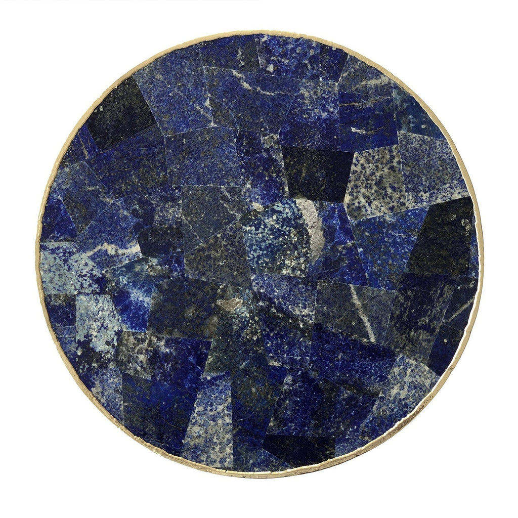 Lapis Lazuli Round Coffee/Side Table/*options silver and rose gold