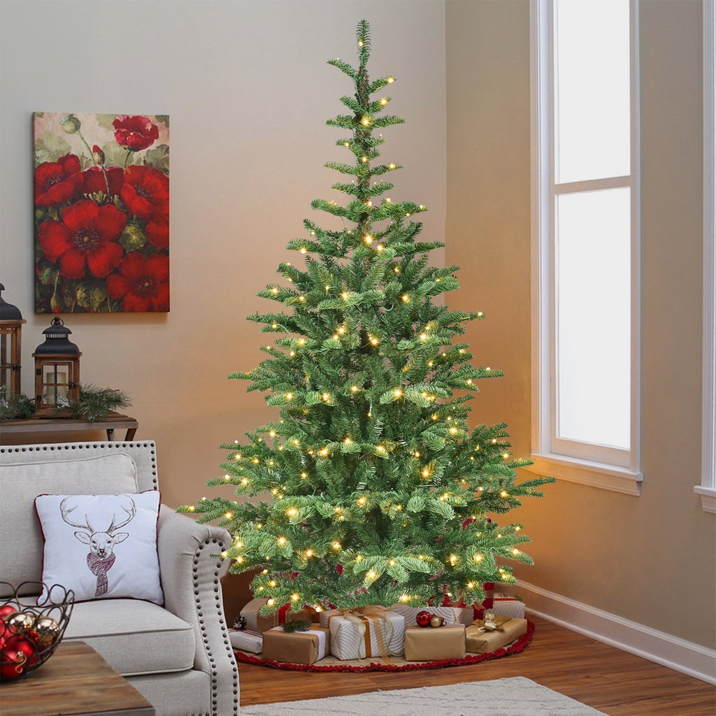 7ft Pre – Lit Christmas Tree with 400 Warm White LED Lights