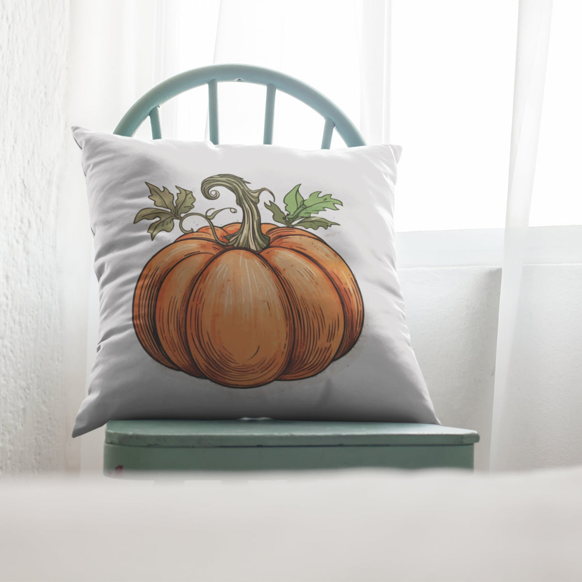 Pumpkin Pattern Throw Pillow Fall Season Home Decor Pillow by