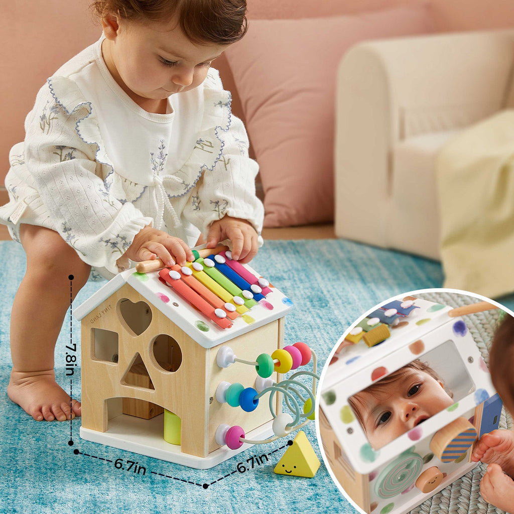 Tiny Land® Cottage Activity Cube – Rainbow