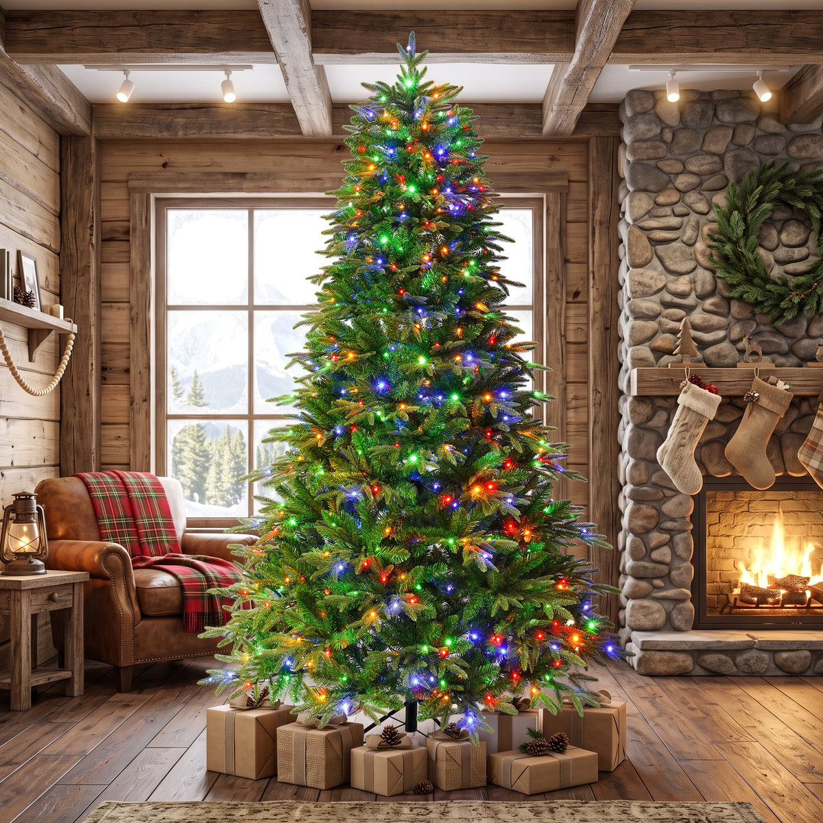 7.5FT Premium Life – Like Full Flocked Christmas Tree
