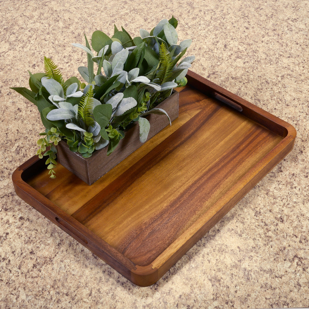 Large Rectangular Serving Tray – Solid Bottom